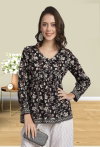 Tew Hirwa Pure Cambric Cotton Printed Tops With Handwork Wholesale Clothing Suppliers In India

